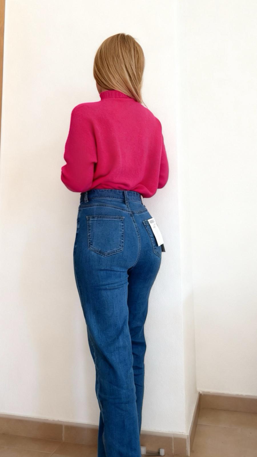 Pantalón vaquero recto Pantalón recto con elastano