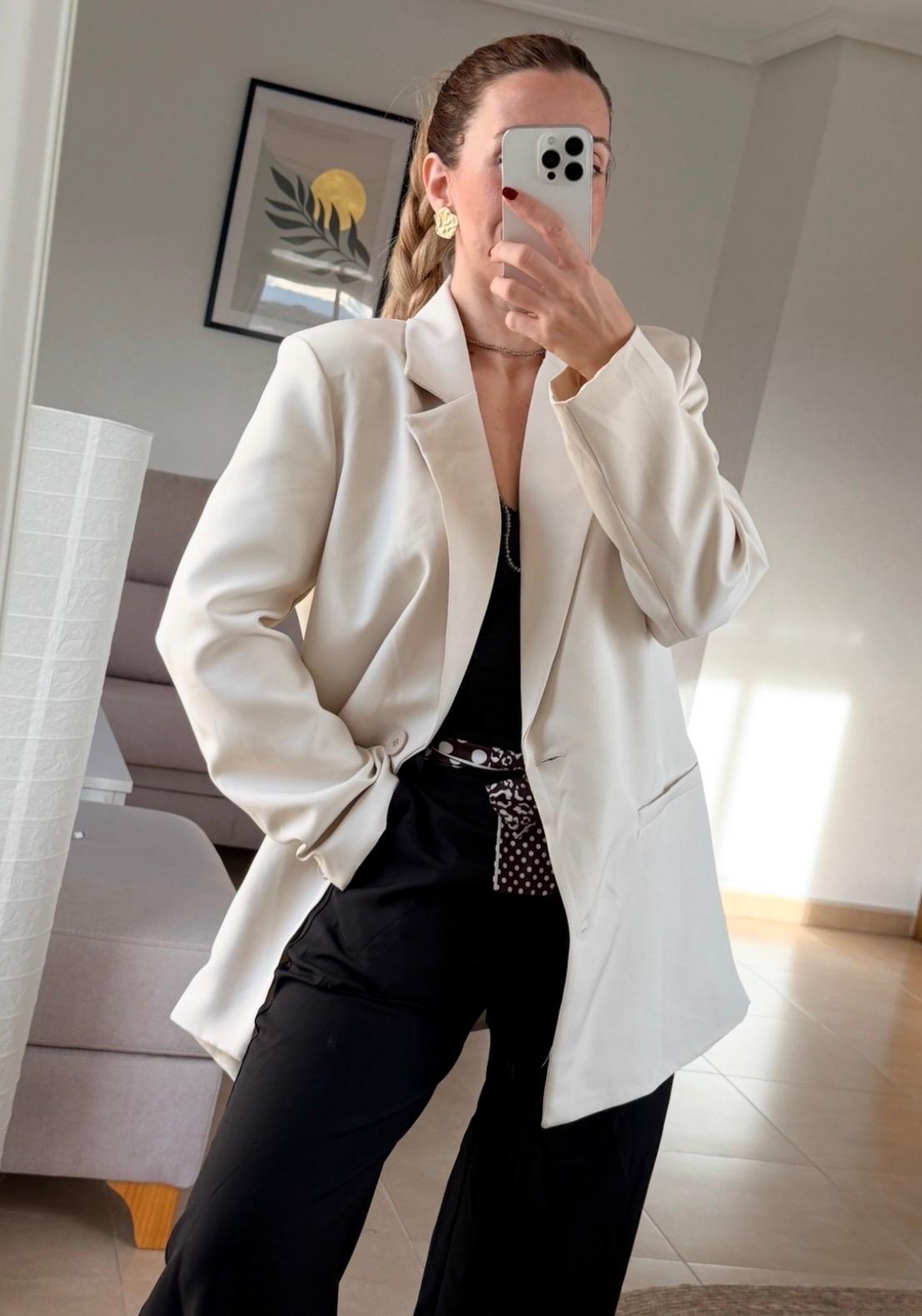 blazer esteructurada color crema blazer esteructurada color crema