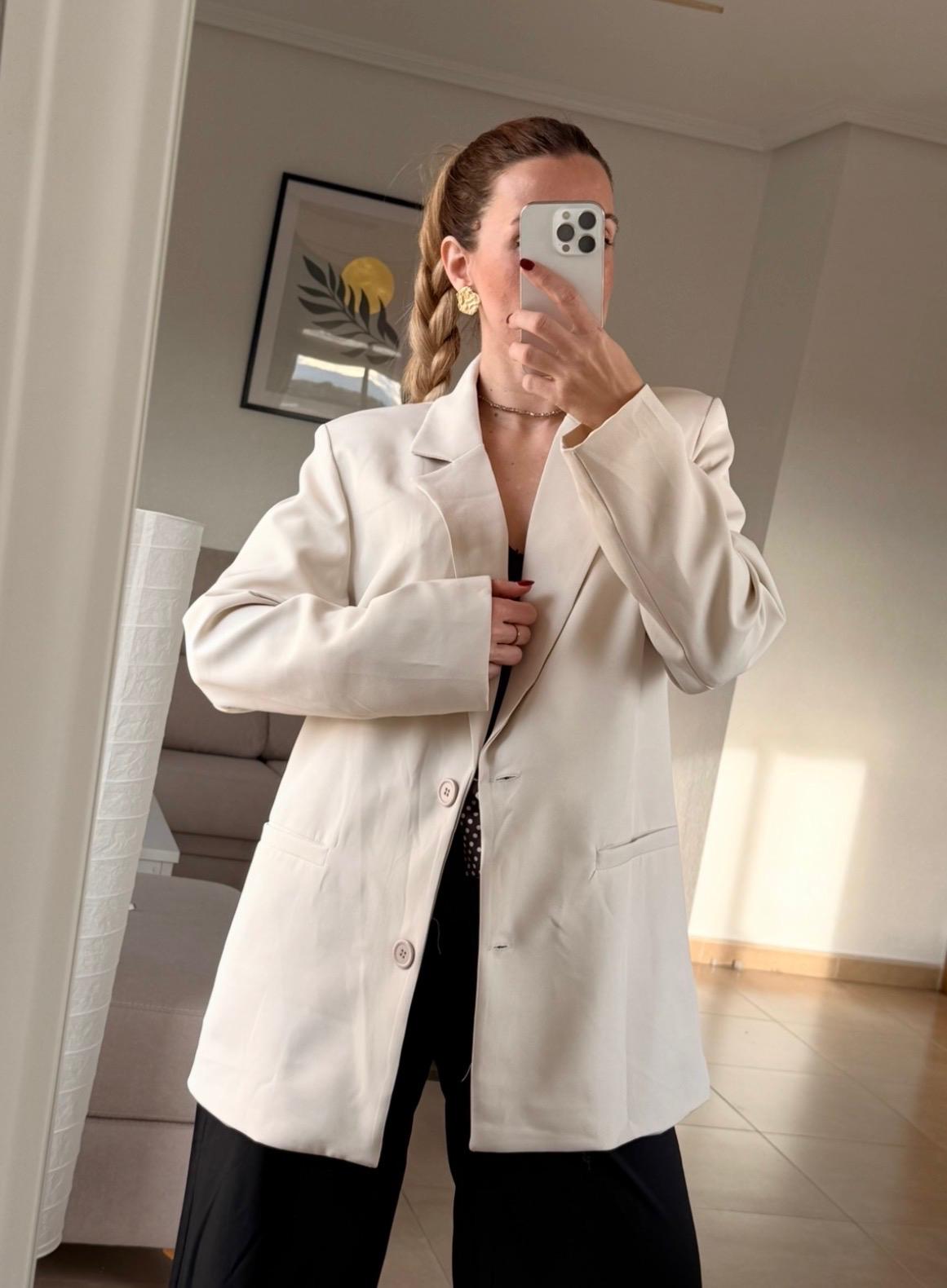 blazer esteructurada color crema blazer esteructurada color crema