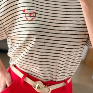 camiseta rayas corwazon rojo