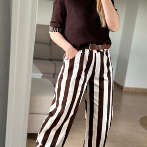 Home pantalón balloon rayas verticales