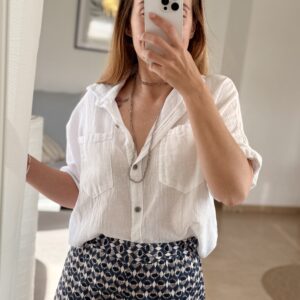 camisa 100% algodón blanca