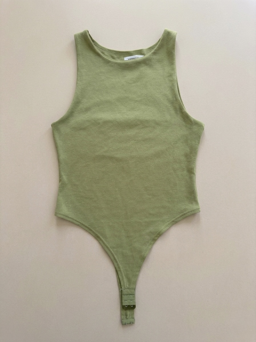 body rib green – cuello halter body rib green – cuello halter