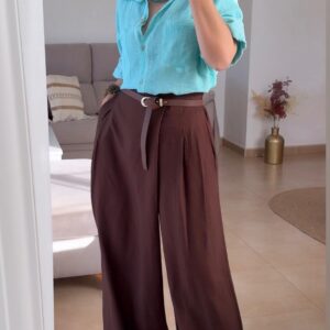 pantalón pareo cruzado marrón