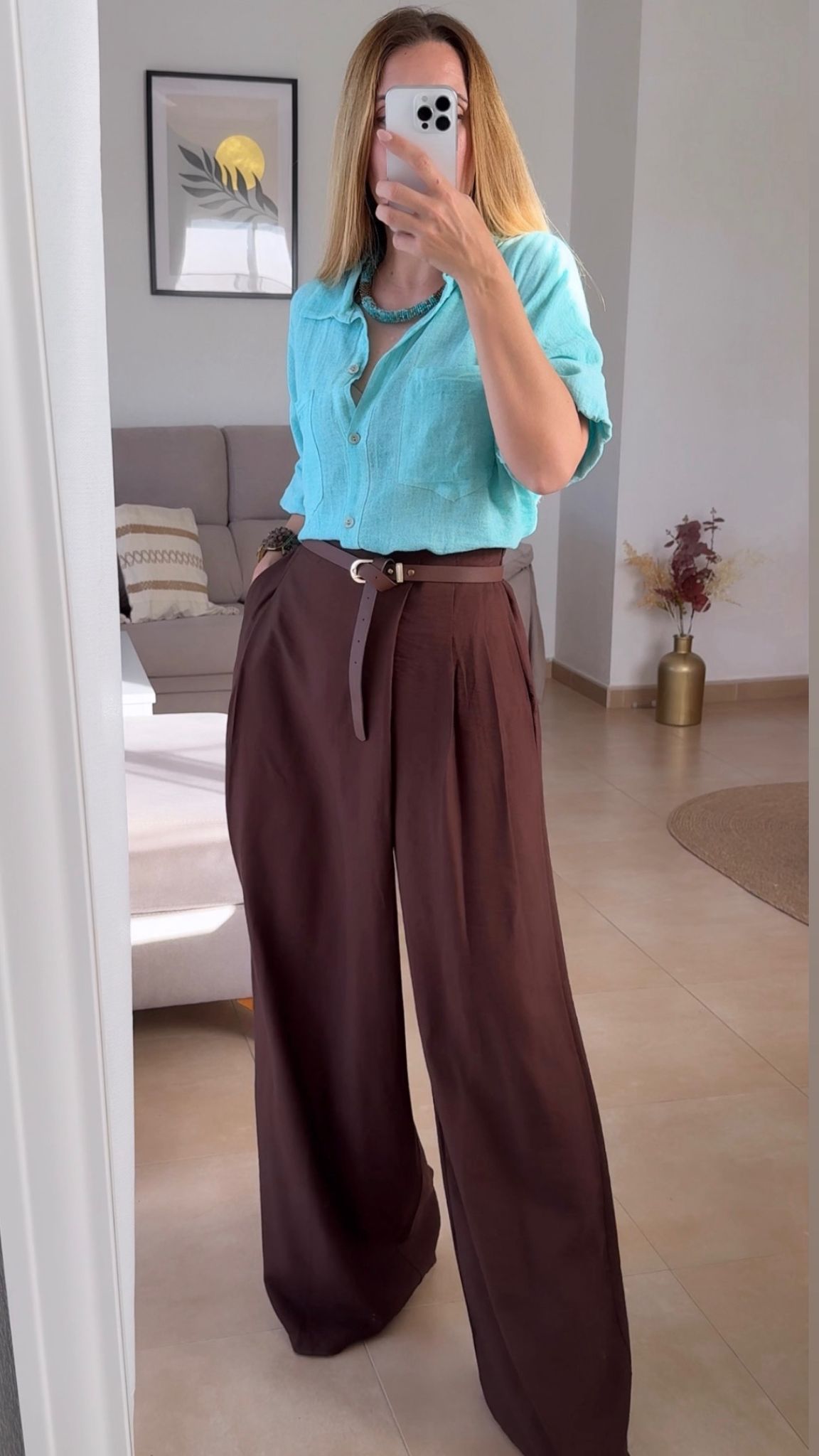 pantalón pareo cruzado marrón pantalón pareo cruzado marrón