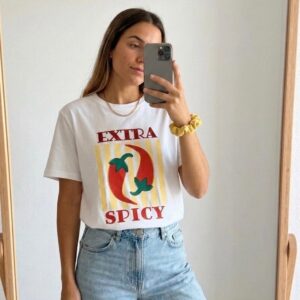 camiseta "extra spicy" glitter