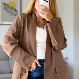 blazer oversize marrón