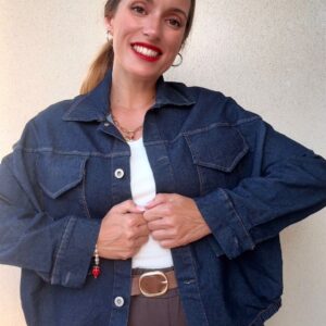 chaqueta bomber denim ligera